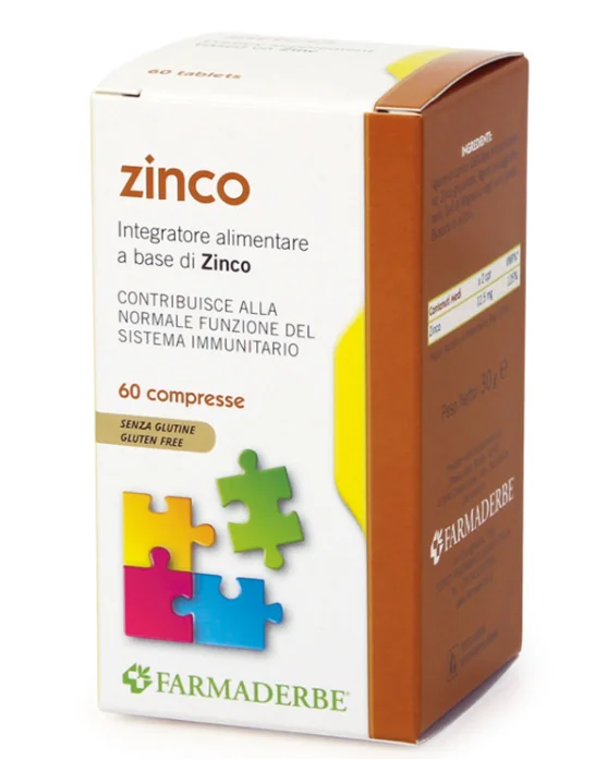 Farmaderbe Zinco 60 Compresse Per il Sistema Immunitario