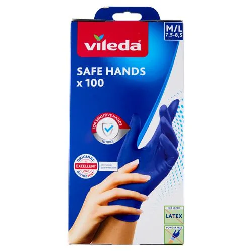 Vileda Guanti Safe Hand Taglia M/L 100Pz