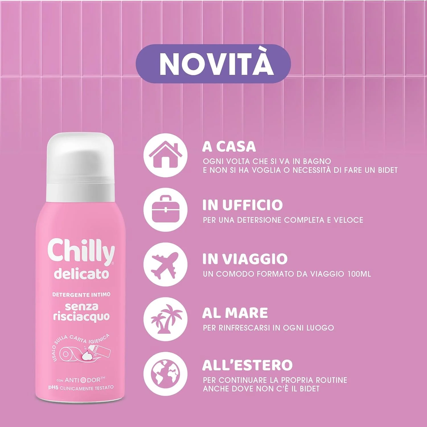 Chilly Detergente No Rinse Delicato 100 ml Emolliente e protettivo