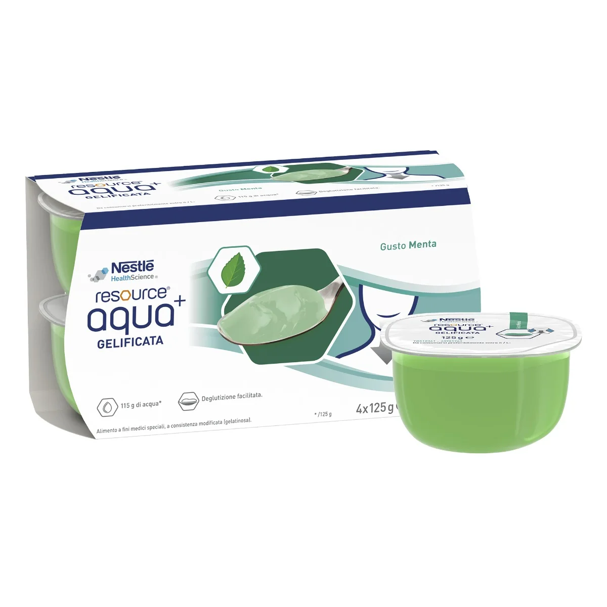 Resource Aqua Gelificata Menta 4x125 g