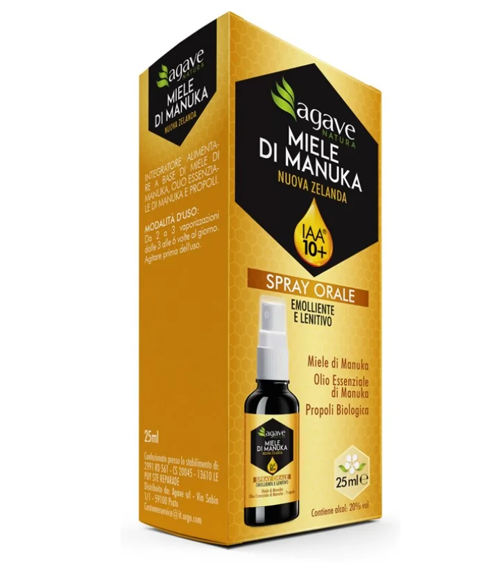 Agave Natura Spray Orale IAA 10+ 25 ml Azione Lenitiva ed Emolliente