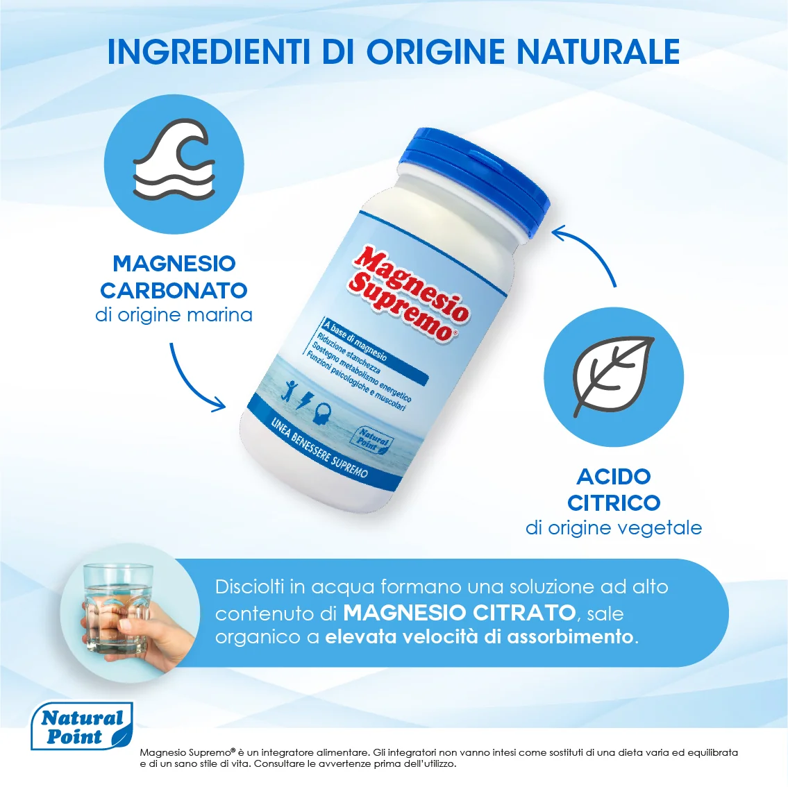 Magnesio Supremo 150 g Integratore Stanchezza e Stress