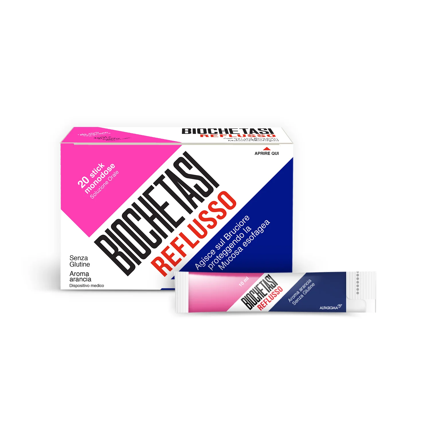 Biochetasi Reflusso 20 Stick Per il Reflusso Gastrico