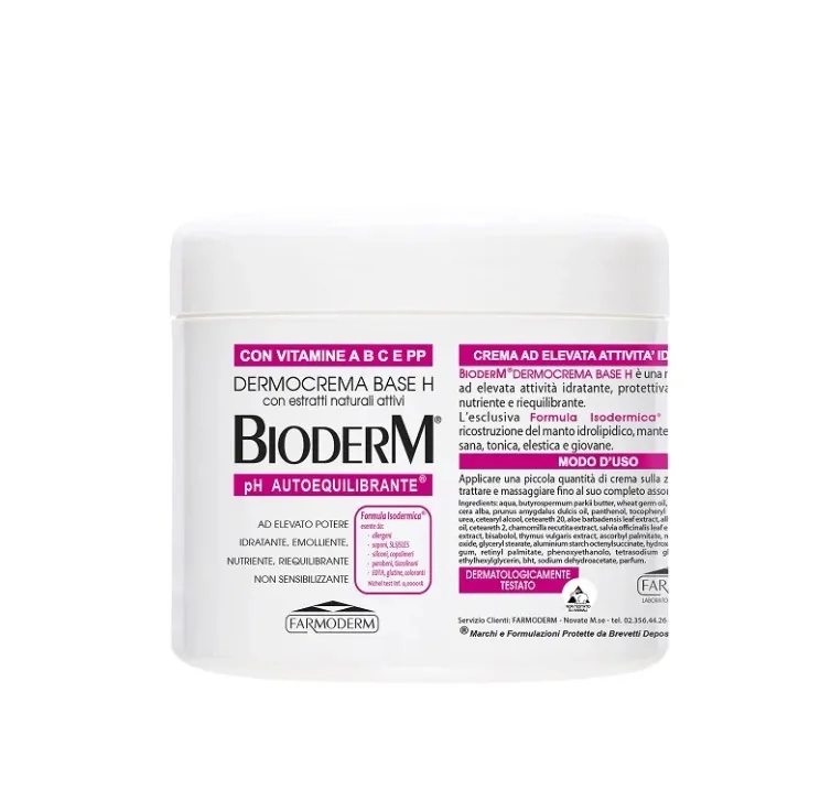 Bioderm Dermocrema Vaso 500 ml Idratante, Protettiva e Riequilibrante