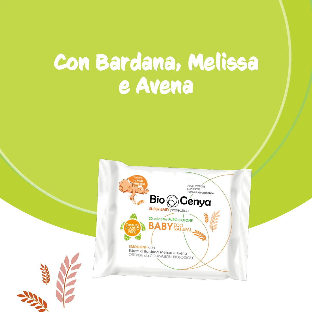 Biogenya Salviette Baby Eco Natural 20 Pezzi