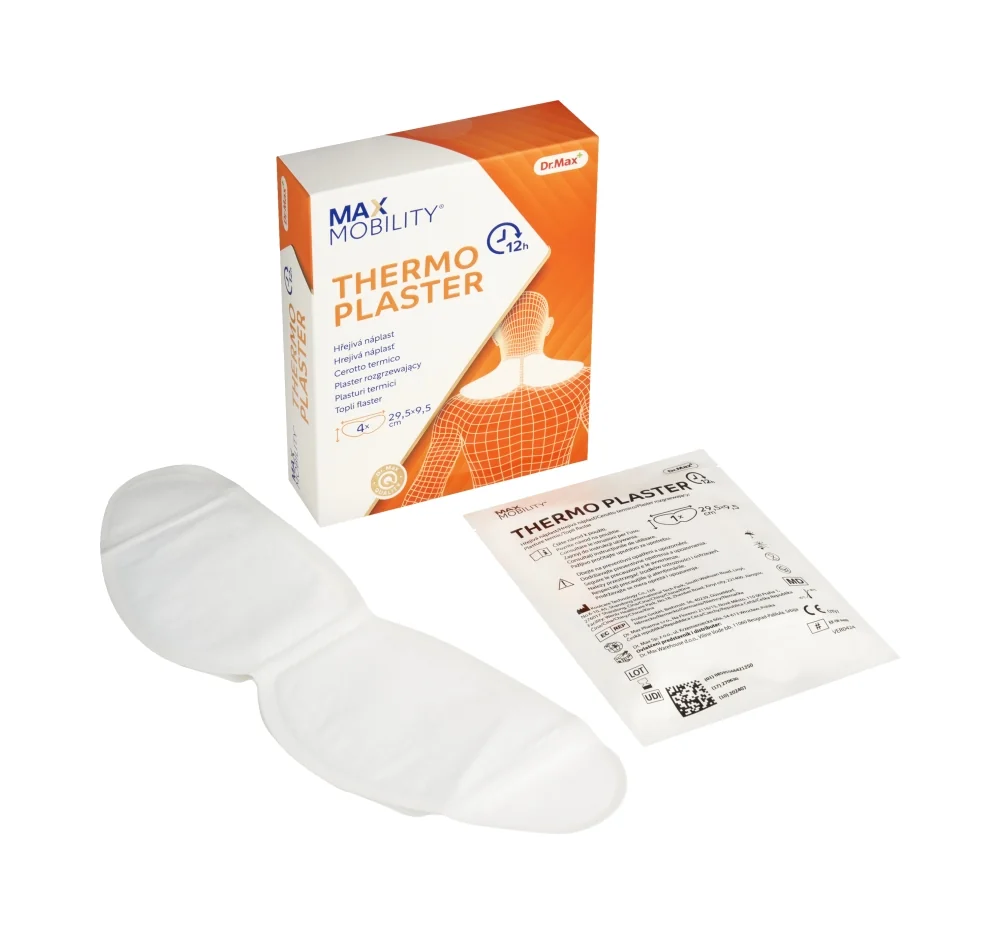 Max Mobility Thermo Cerotti Caldi Collo E Spalle 4 Pezzi Dolori Muscolari e Articolari