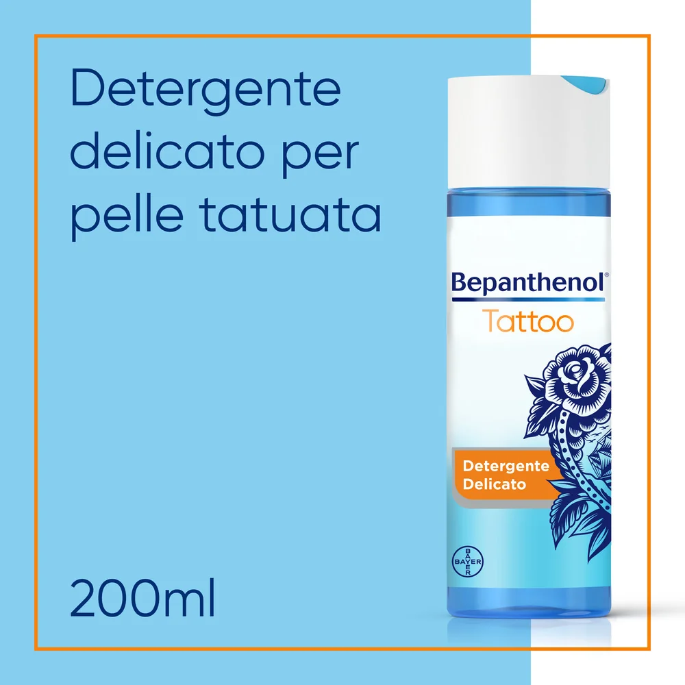Bepanthenol Tattoo Detergente Delicato 200ml Tatuaggi