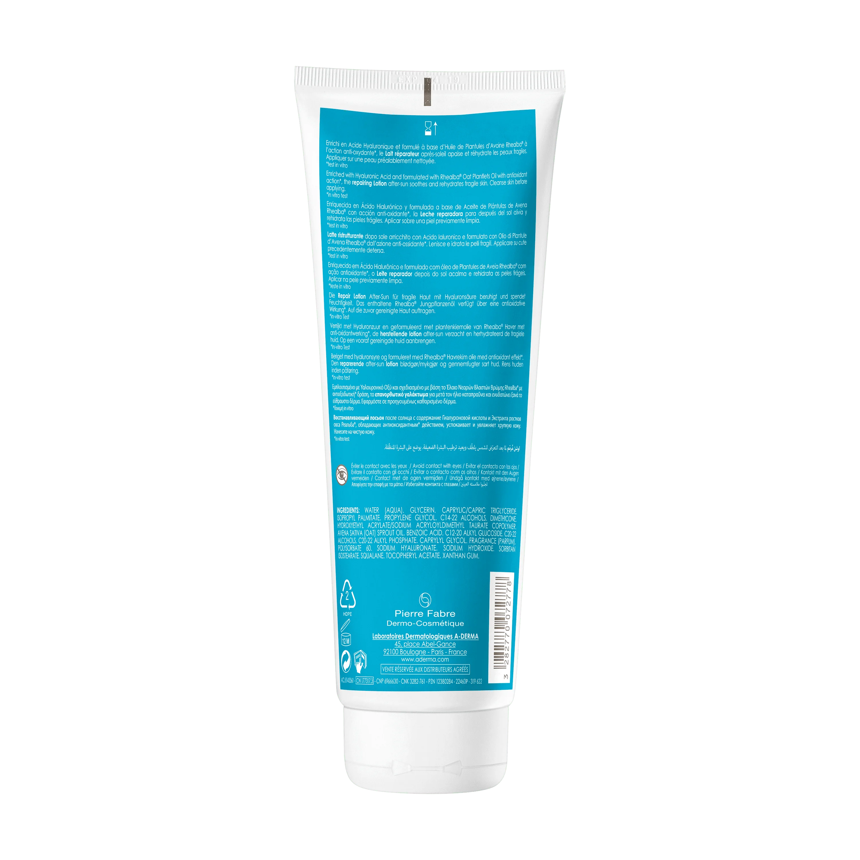 Aderma A-D Protect Ah Latte Reparateur 250 Ml Pelle Fragile