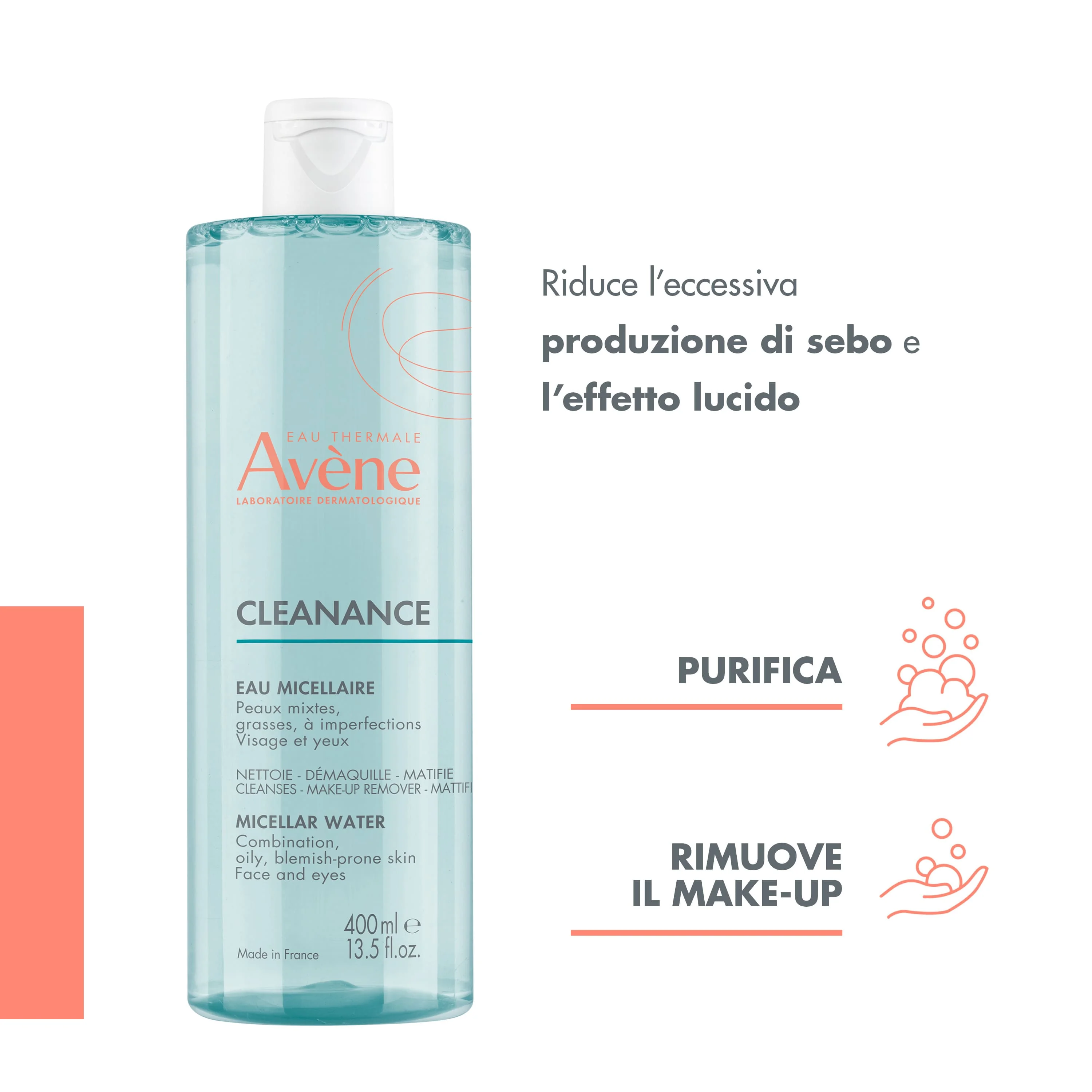 Avene Cleanance Acqua Micellare 400 ml Nuova Formula