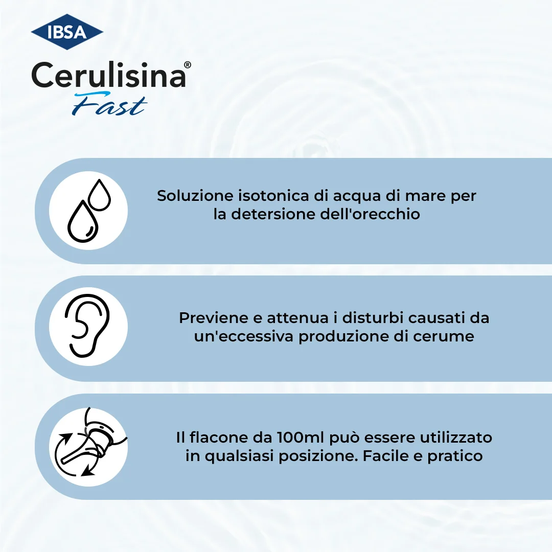 Cerulisina Fast Spray Auricolare Adulti e Bambini 100 ml Soluzione Isotonica