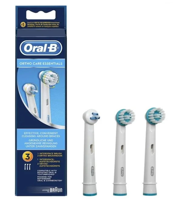 Oral-B Ortho Care Essential Kit Testine di Ricambio 3 Pezzi