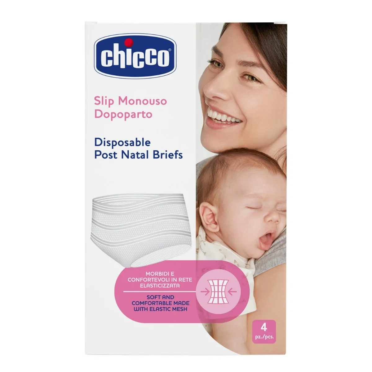 Chicco Slip Monouso Dopo Parto Rete 4  Pezzi.