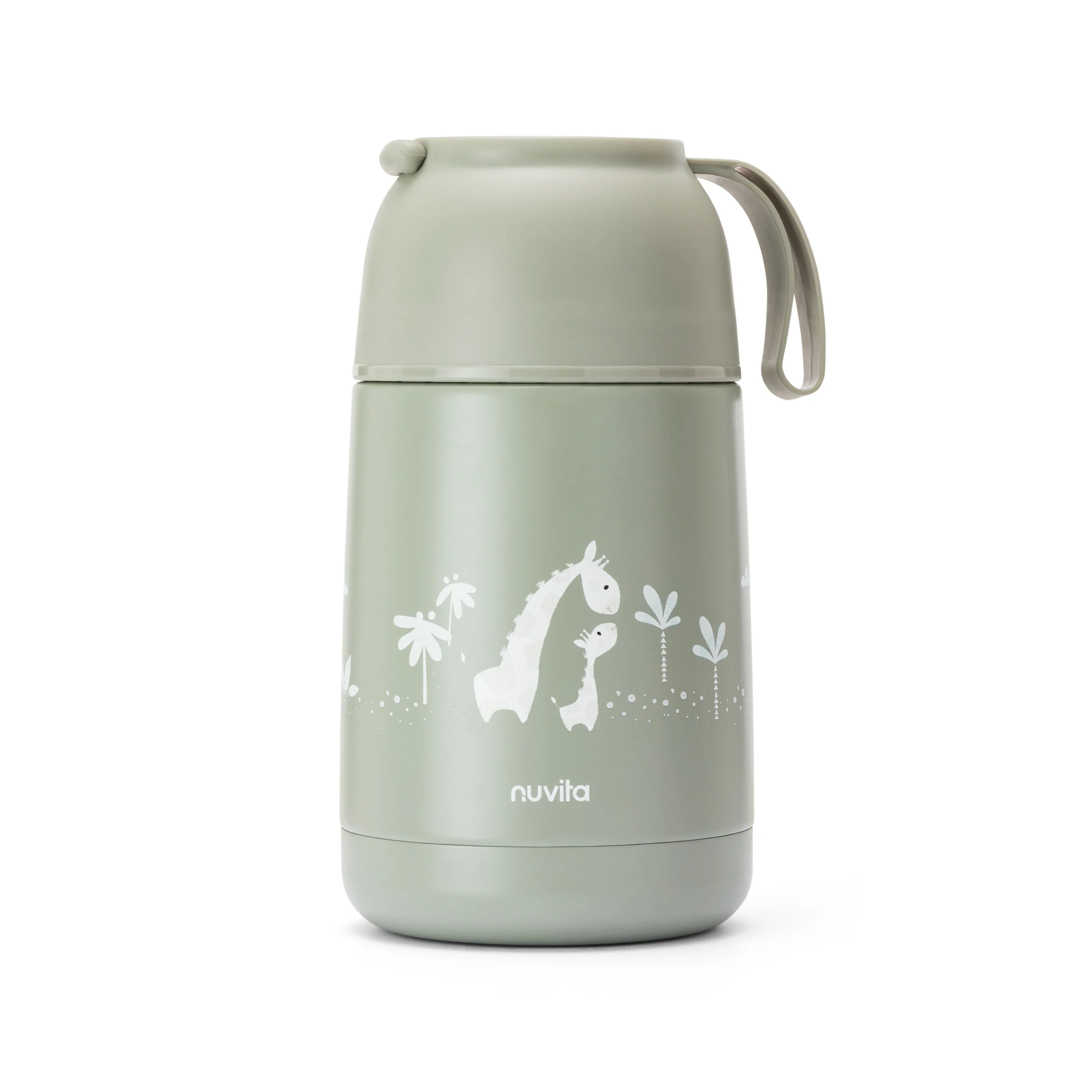 Sage Green Contenitore Termico con Manico in Silicone per Cibi Liquidi e Solidi 620 ml Contenitore Isotermico