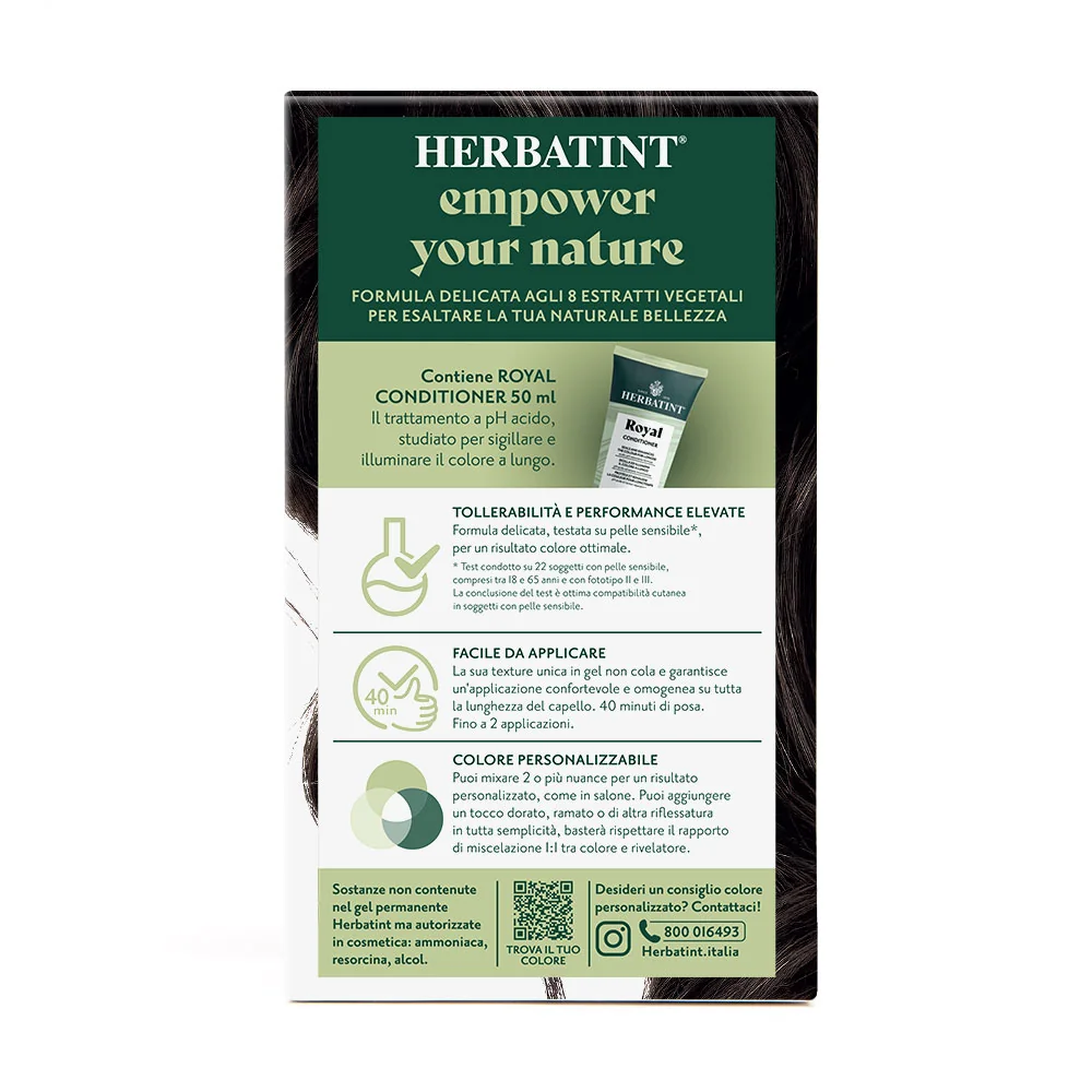 Herbatint Gel Colorante Permanente 4C Castano Cenere 170 Ml Colore Intenso e Duraturo