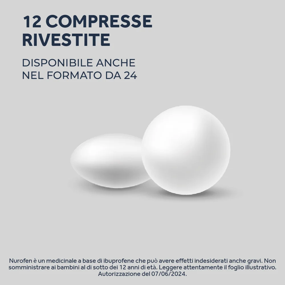 Nurofen 200 mg Ibuprofene 12 Compresse Rivestite Antinfiammatorio