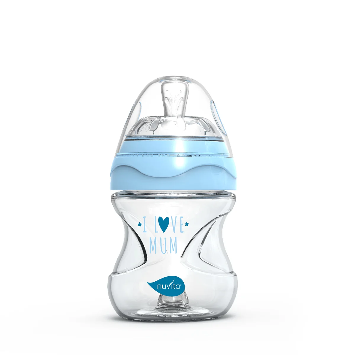 Collection Glass Biberon Vetro 140 ml Blu Con Valvola Riduci Coliche