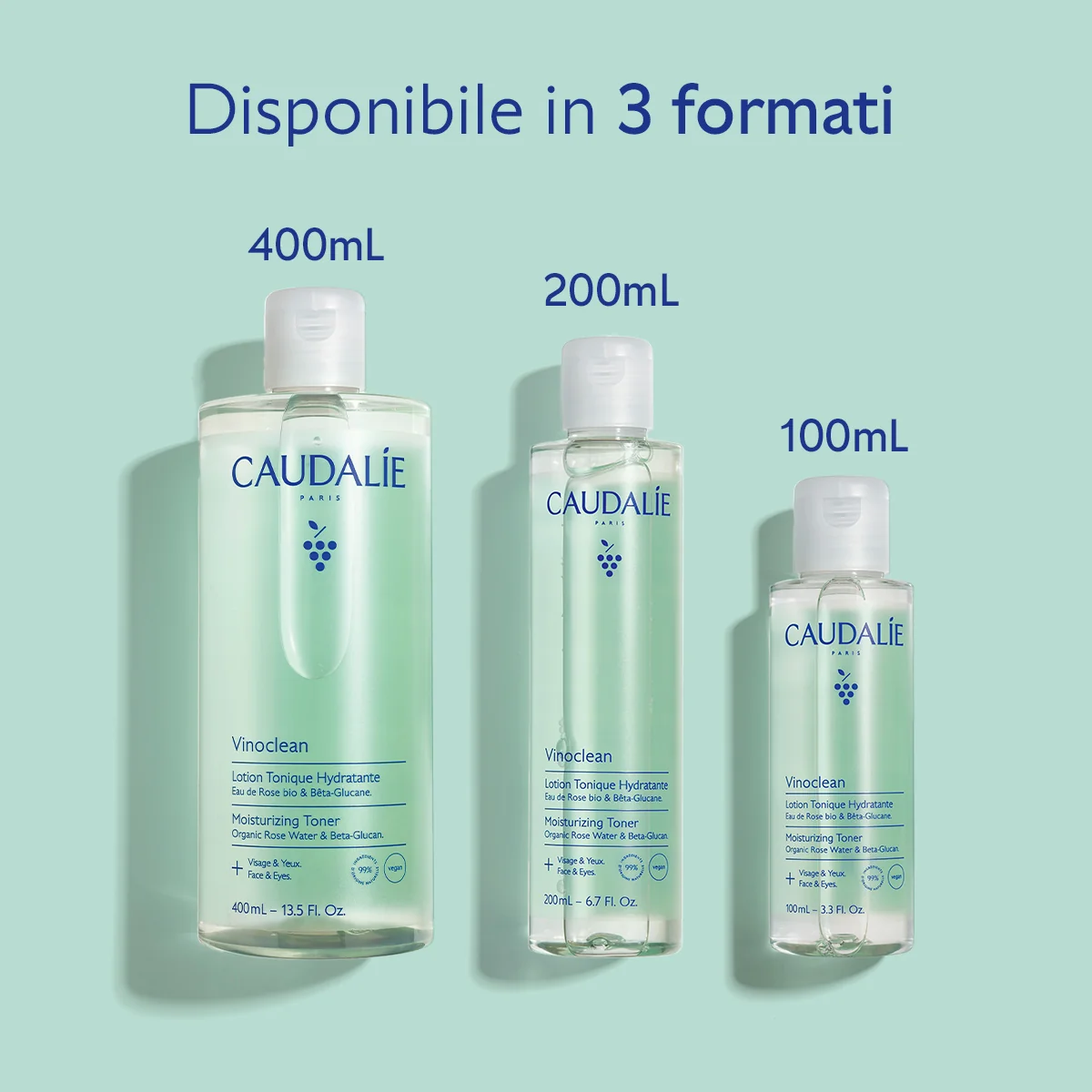 Caudalie Vinoclean Lozione Tonica Idratante 400 Ml