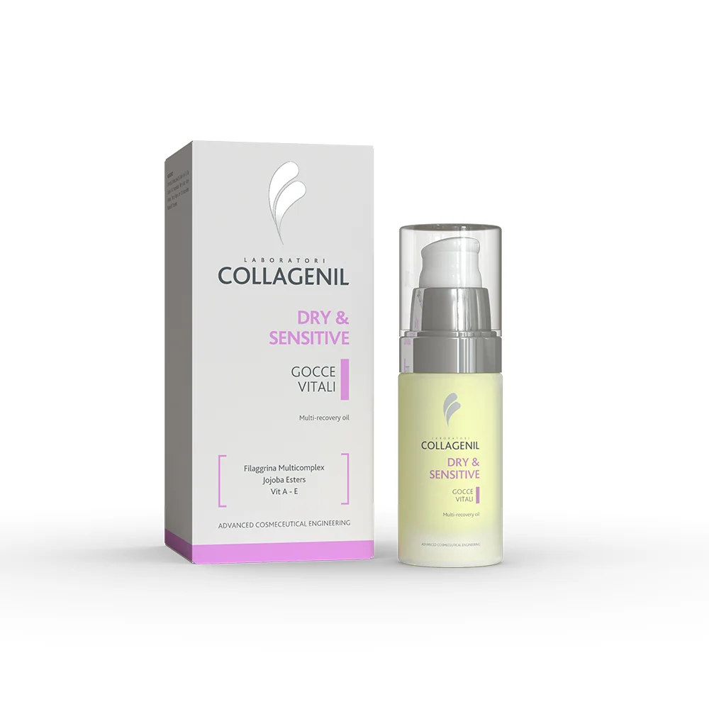 Collagenil Dry & Sensitive Gocce Vitali 30 ml Olio Nutriente Ristrutturante Viso