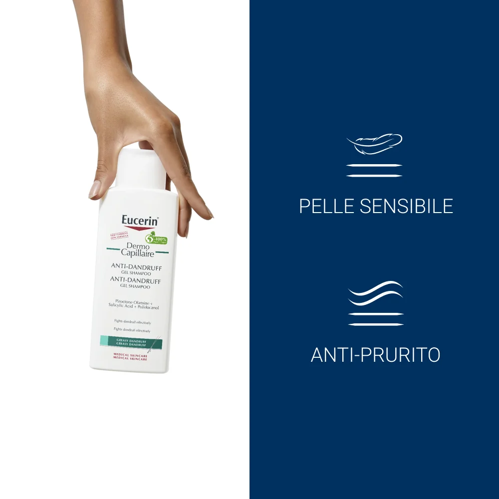 Eucerin DermoCapillaire Shampoo Gel Antiforfora 250 ml Forfora Grassa