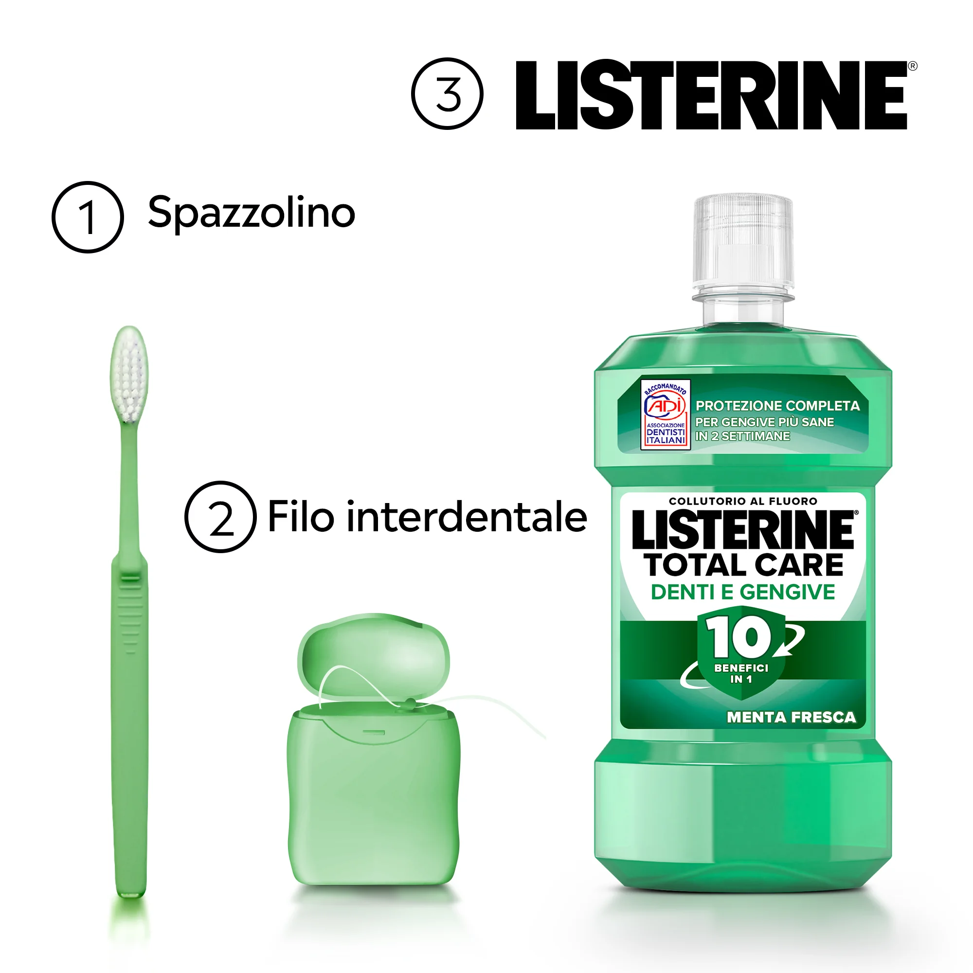 Listerine Difesa Denti e Gengive Collutorio 500 ml Menta delicata
