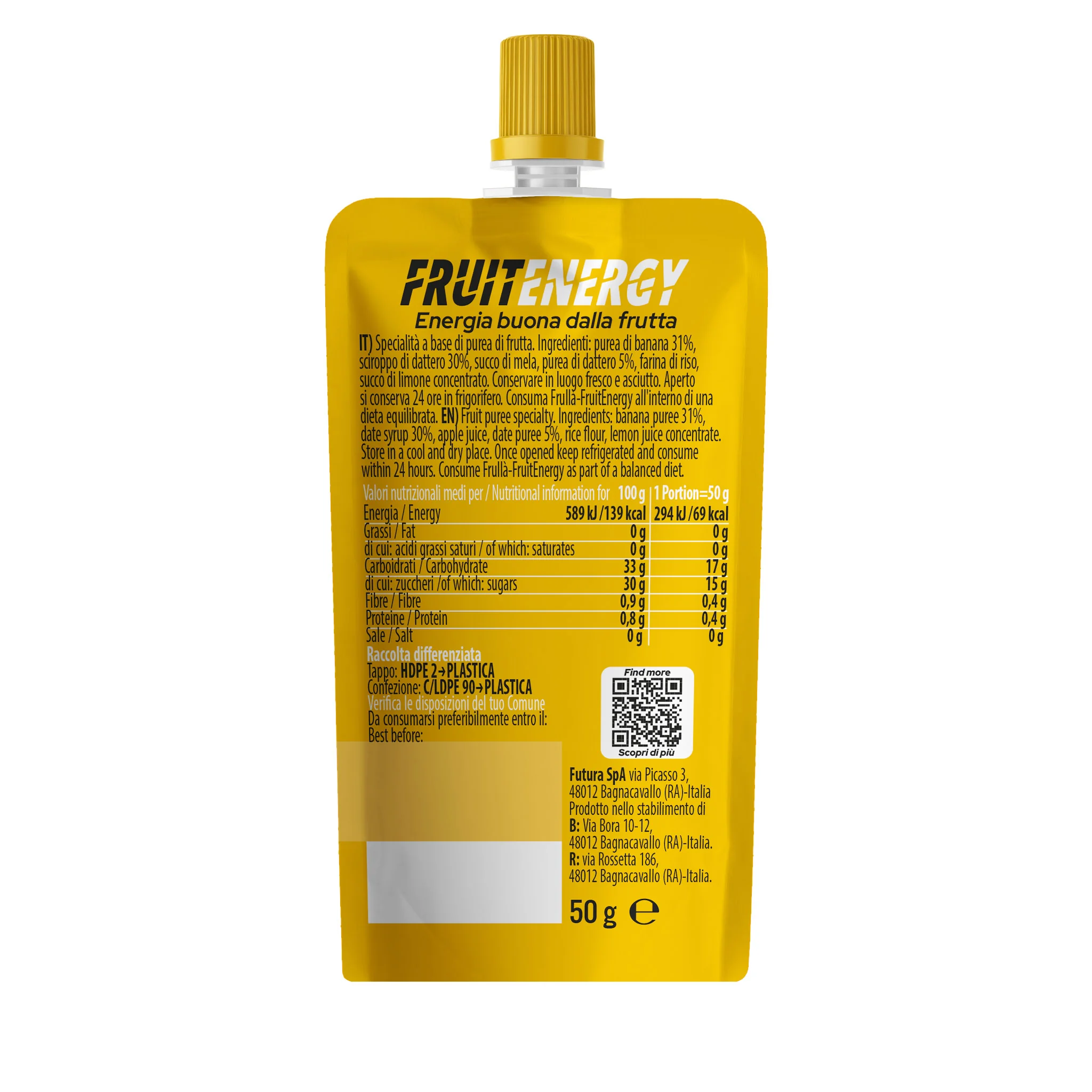 Frulla' Fruit Energy Banana 50G