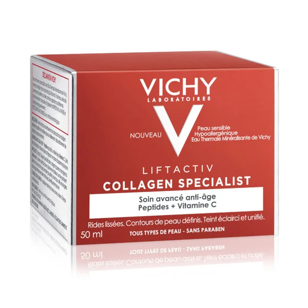 Vichy Liftactiv Collagen Specialist Crema Giorno 50 Ml Anti-età con Peptidi Pro-Collagene