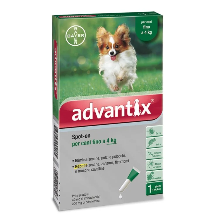 Advantix Spoton 1 Pipetta Verde 04 Kg 