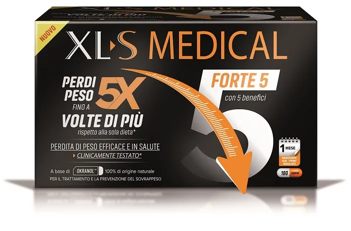 XL-S Medical Forte 5 Trattamento per Perdita di Peso 1 Mese di Trattamento 180 Capsule My Nudge Plan App
