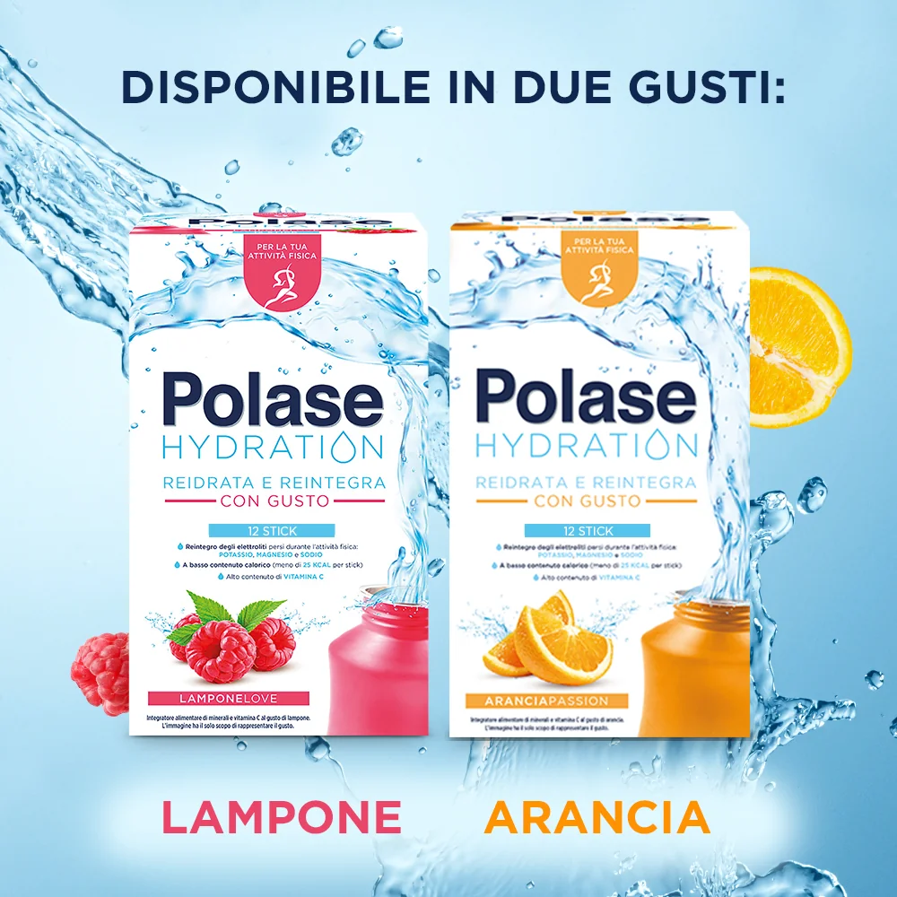 Polase Hydration Gusto Arancia 12 Bustine Integratore Energizzante con Magnesio e Potassio
