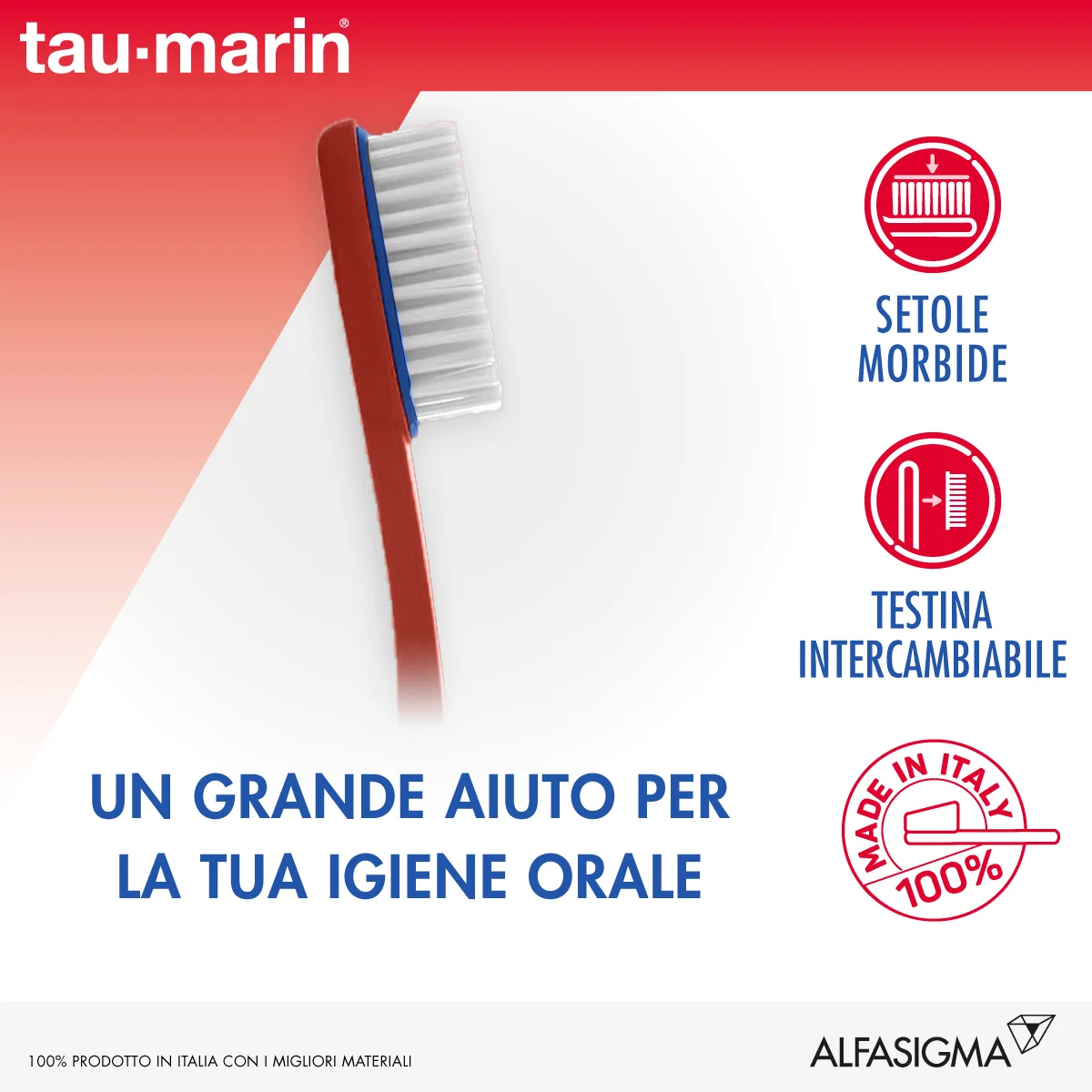Taumarin Magnum Spazzolino Morbido Intercambiabile