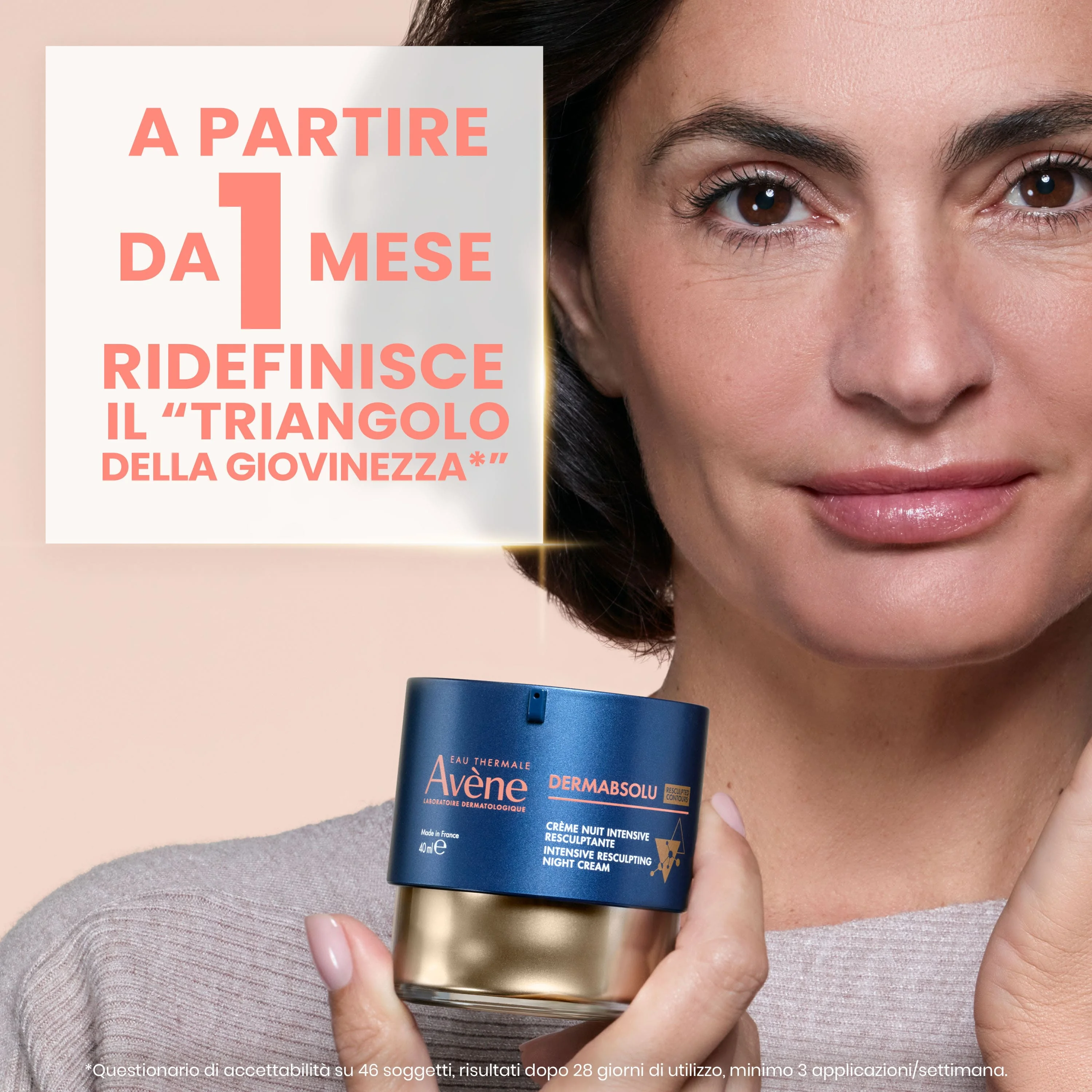 Eau Thermale Avène Dermabsolu Crema Notte Intensiva Rimodellante Anti-Età 40 ml Ridensificante e Rigenerante