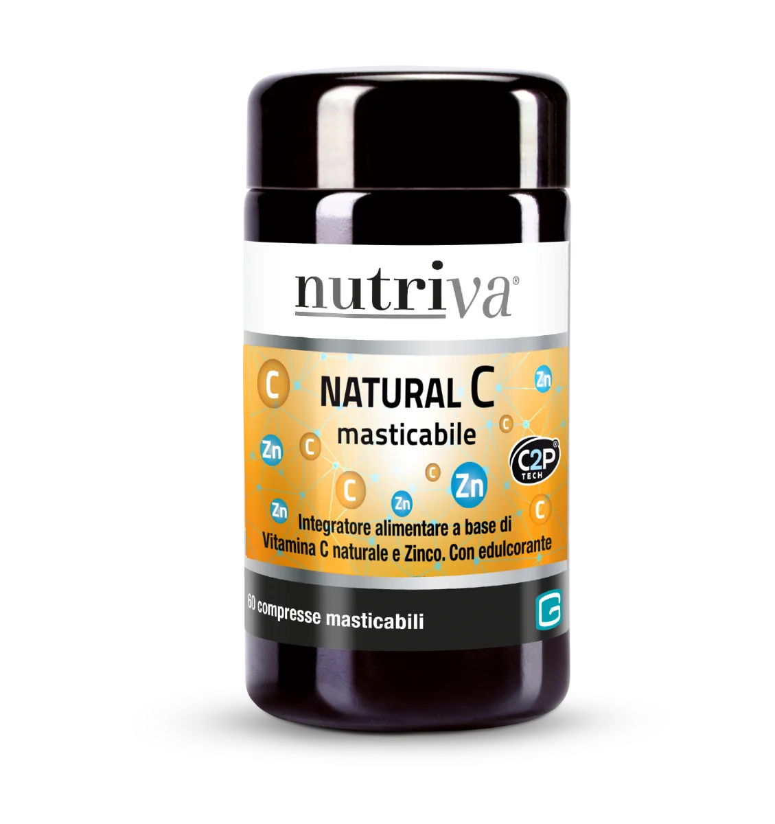 Nutriva Natural C 60 Compresse Masticabili Integratore a base di Vitamin C