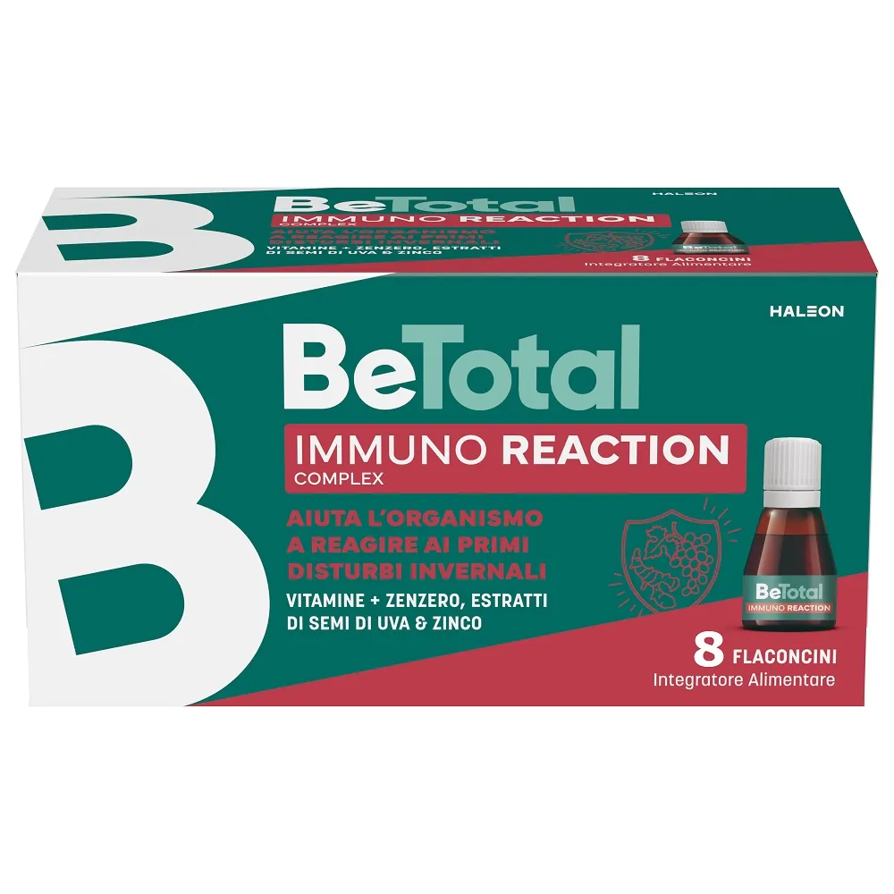 Be-Total Immuno Reaction 8 Flaconcini Integratore Alimentare Difese Immunitarie Vitamina C
