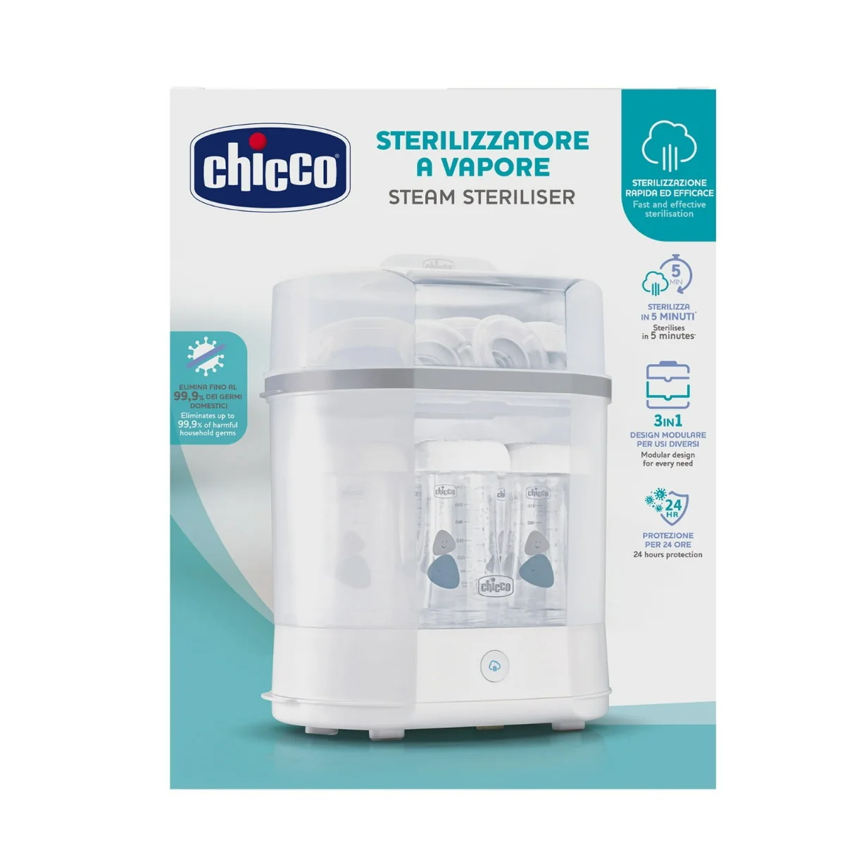 Chicco Sterilizzatore Vapore Efficace e Facile da Usare