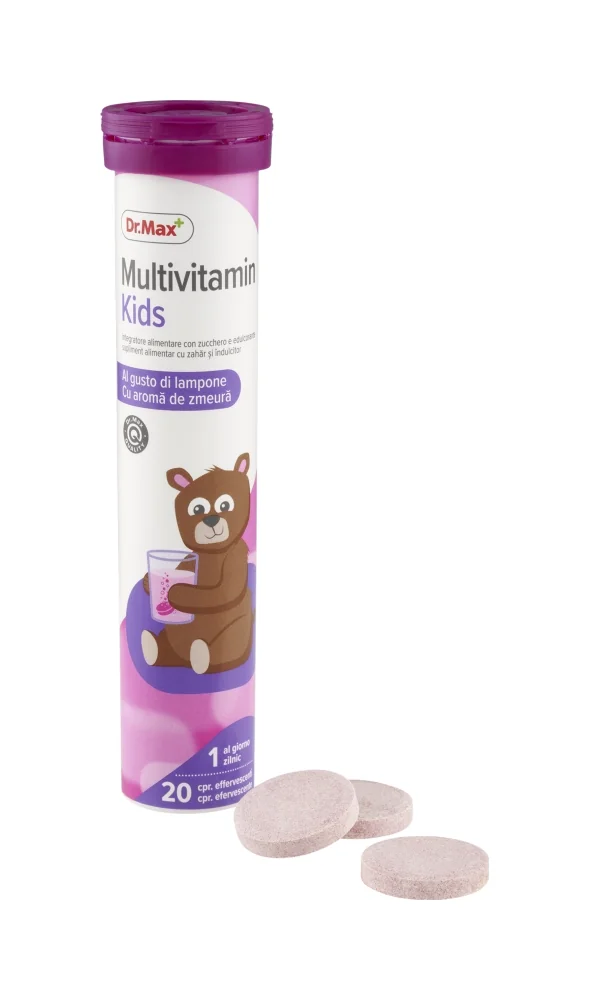 Dr. Max Multivitaminico per Bambini 20 Compresse Effervescenti Supporta il Sitema Immunitario