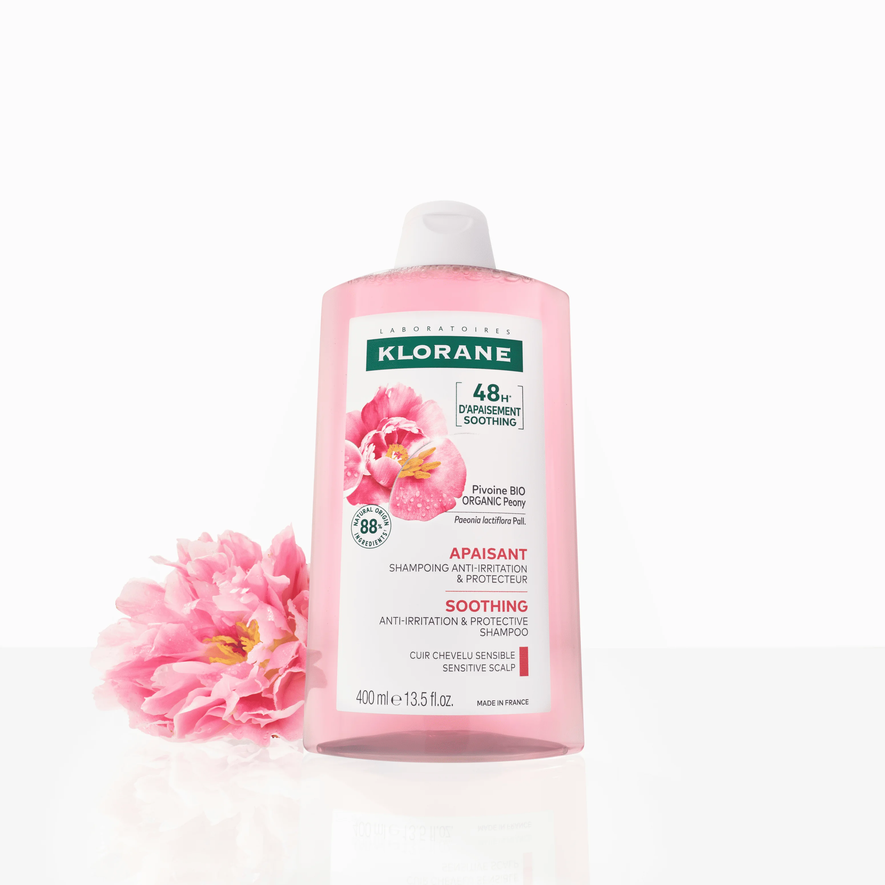 Klorane Shampoo Lenitivo e Protettivo alla Peonia 400 ml Cuoio Capelluto Sensibile