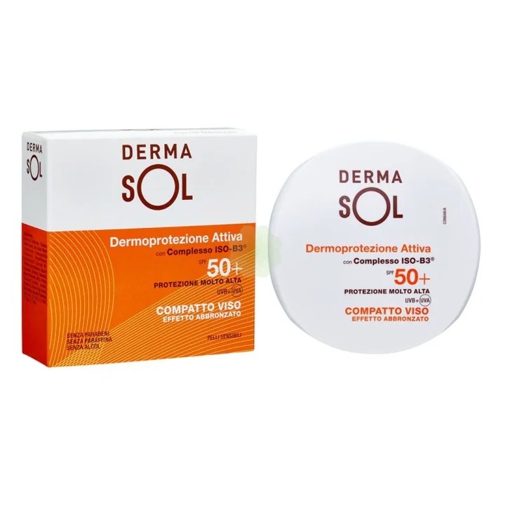 Dermasol Compatto Viso Effetto Abbronzato SPF 50+ 10 g Protezione Molto Alta