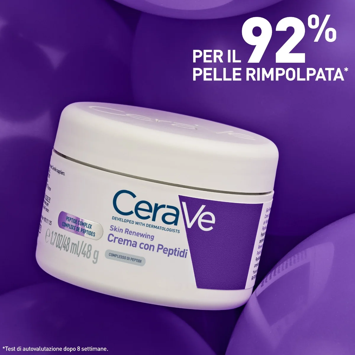 Cerave Skin Renewing Crema Viso con Peptidi 48 ml Idratazione