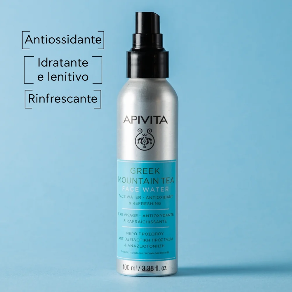 Apivita Face Water Moun Tea 100 Ml Idratante e Protettiva