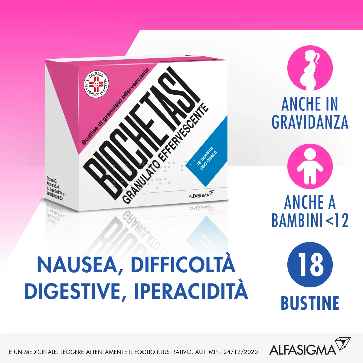 Biochetasi Granulato Effervescente 18 Bustine Antiacido E Disintossicante
