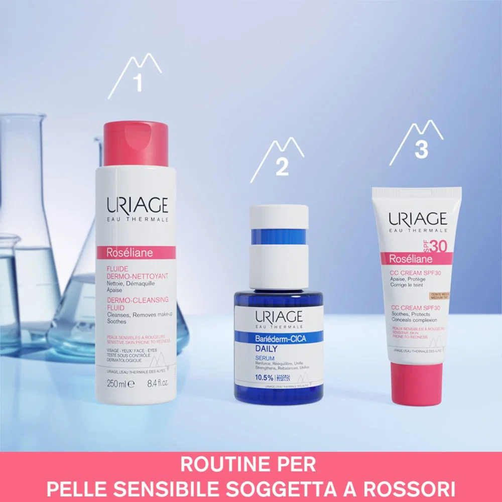 Uriage Rosèliane CC Crema SPF 30 Uniformante Viso 40 ml Rende Omogeneo il Colorito