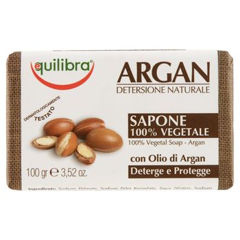 Equilibra Argan Sapone100% Veg 100 G Con Olio d'Oliva