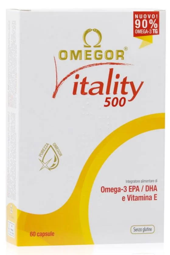 Omegor Vitality 500 Integratore Omega3 EPA DHA 60 Perle
