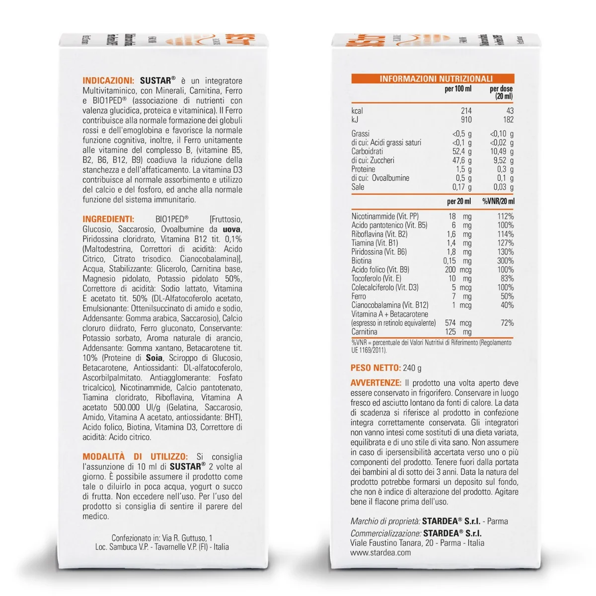 Sustar 200 ml Integratore Alimentare