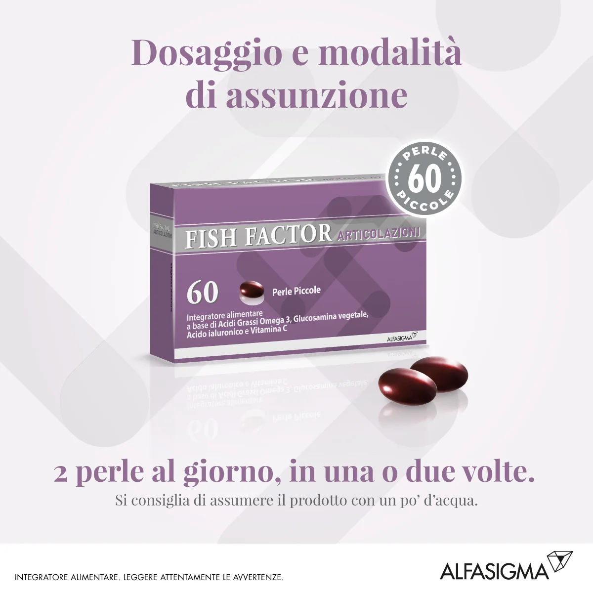 Alfasigma Fish Factor Articolazioni 60 Perle Integratore Omega-3