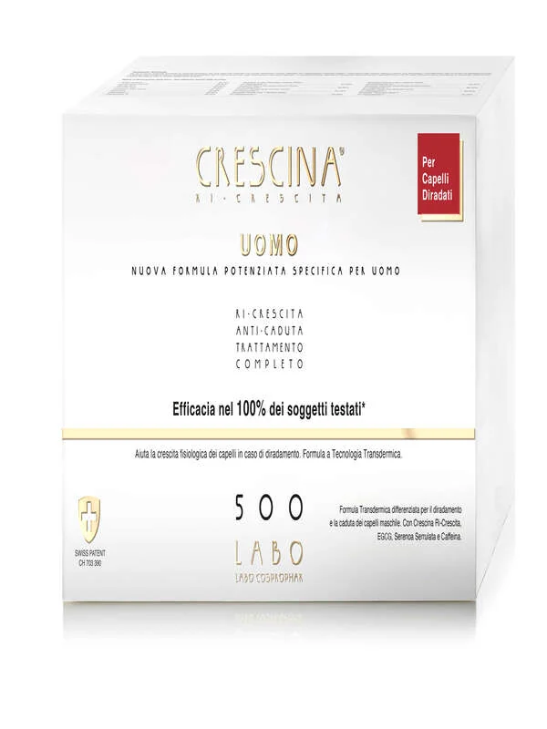 Crescina Tc Uomo 500 Fsp 20+20 Fiale Da 3,5 Ml Indebolimento Capelli