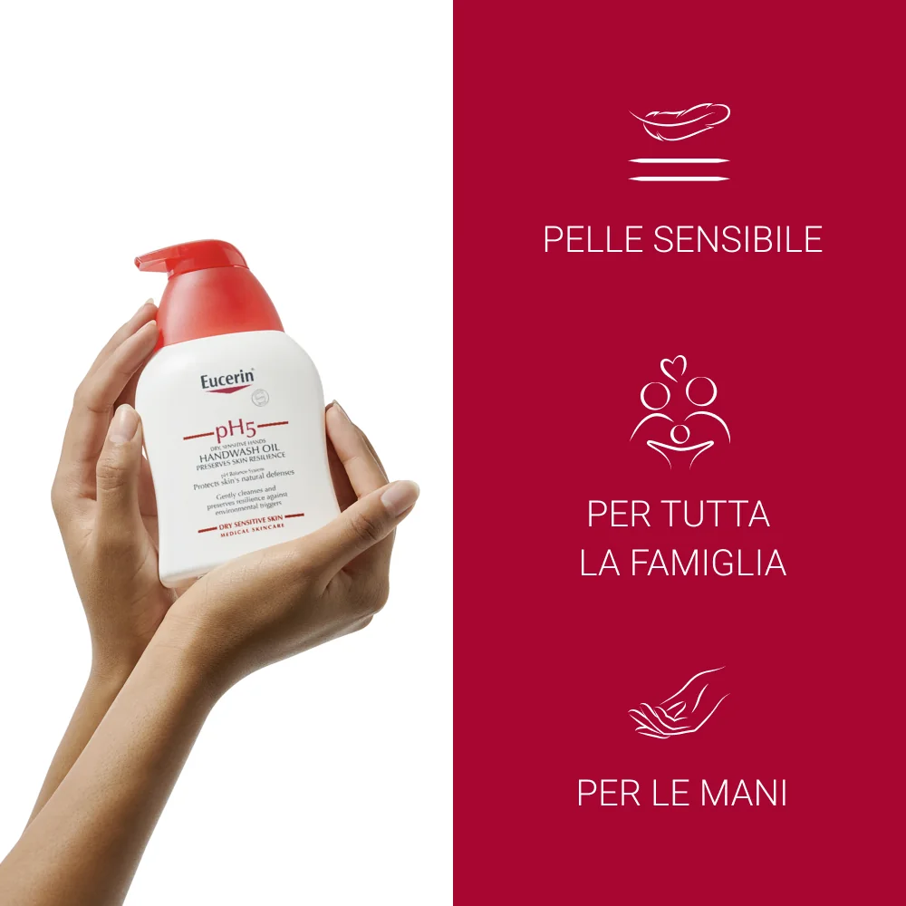 Eucerin pH5 Olio Detergente Mani Pelle Sensibile 250 ml Mani sensibili e secche