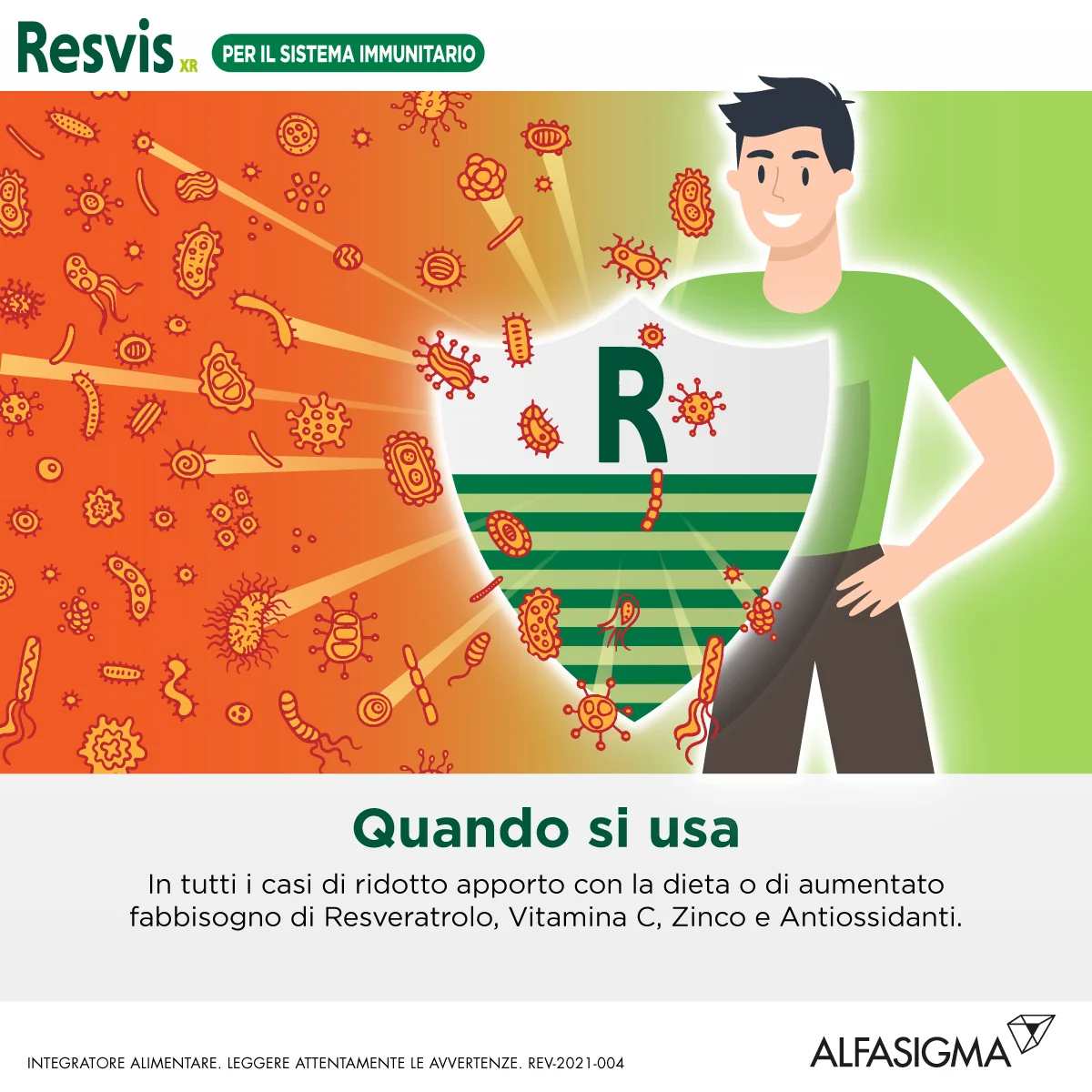 Resvis XR 20 Compresse Effervescenti Integratore per Sistema Immunitario