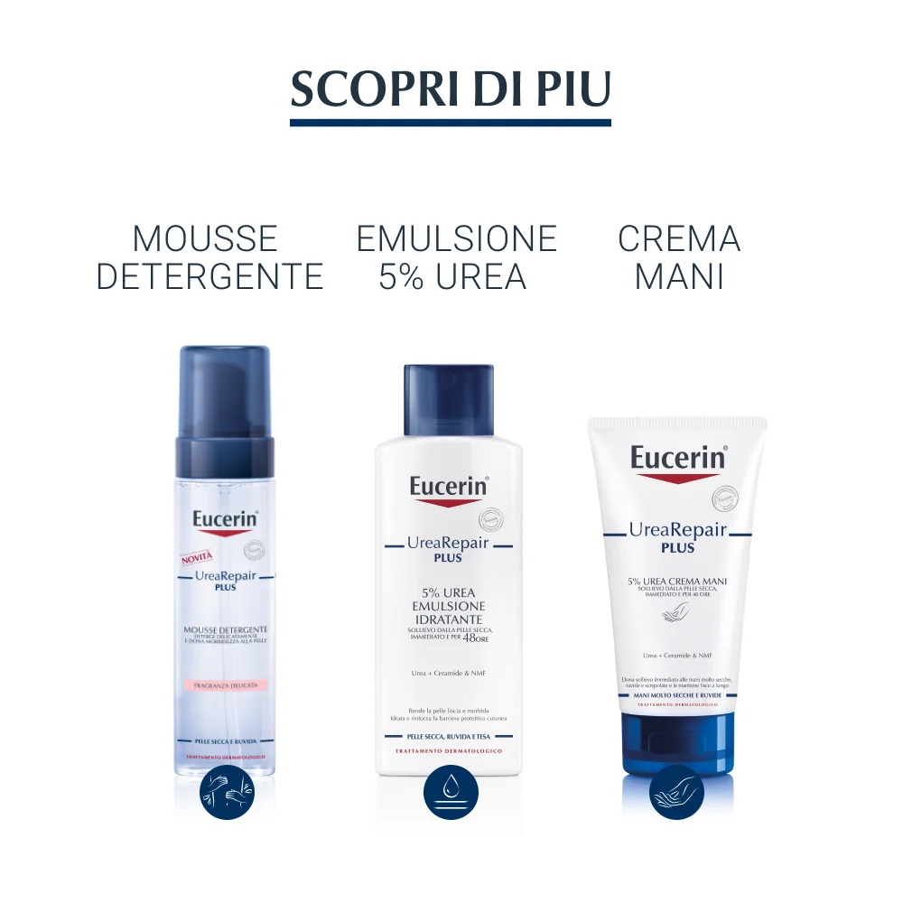 Eucerin Urea Repair Crema Levigante Viso 50 ml Urea 5%