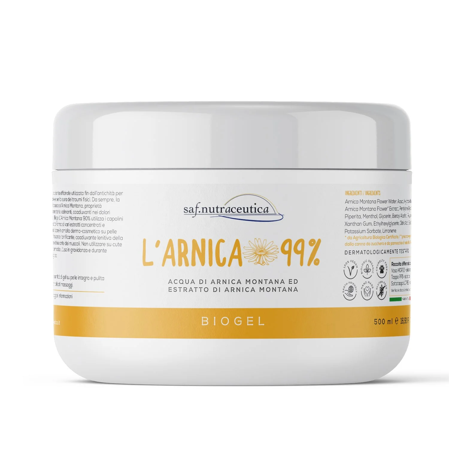 Saf. Nutraceutica Arnica 99% Biogel 500 ml Super concentrato